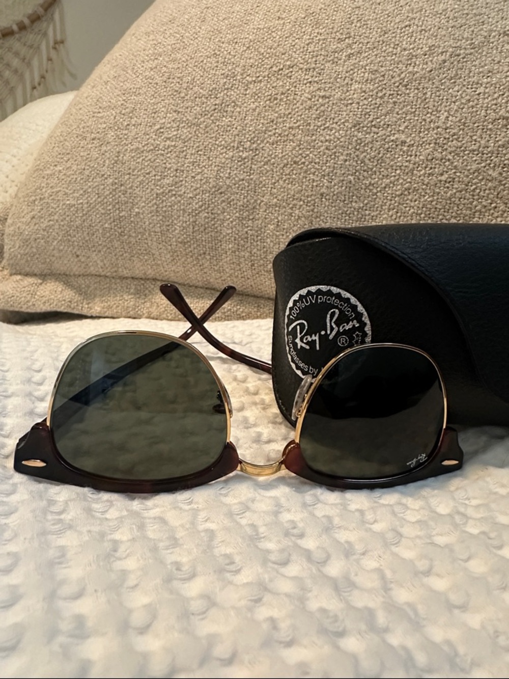 Ray-Ban Women’s Round Sunglasses - Brown, Gold & Green